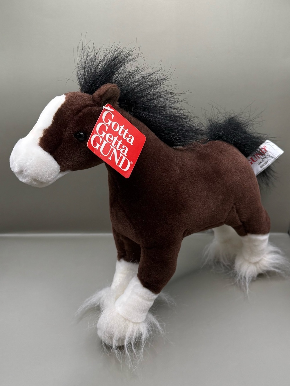 NWT GUND Clydesdale Horse Dale #042984 Plush Stuffed Animal Poseable